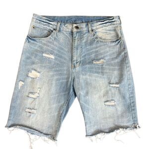 CSG Jean shorts distressed cut off style denim size 34